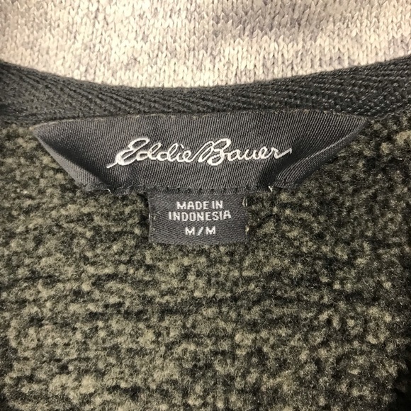 Eddie Bauer Mens Half Zip Pullover Sweater Size Med Long Sleeve Gray - Picture 3 of 6